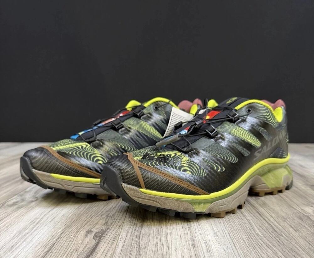 Salomon XT-4 OG RAD Black Dark Citron Trail Running Shoes Mens 11 L47747300 NEW